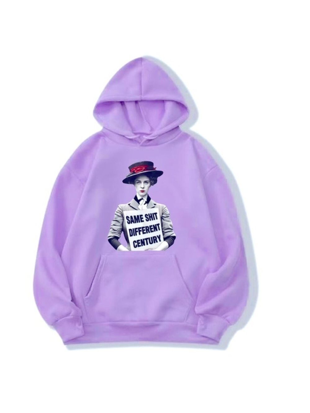 “Same Sh*t Different Century" Oversized Hoodie - Sarcastic Vintage Protest